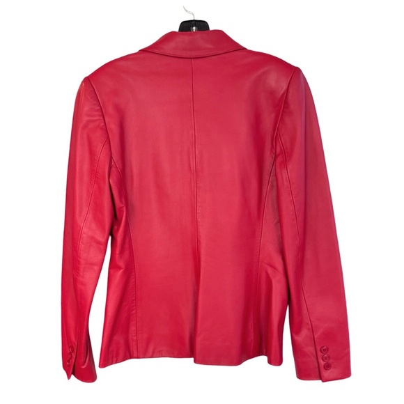 Carlisle Women’s Vintage Leather Jacket. Red. Size 4 - Picture 4 of 10